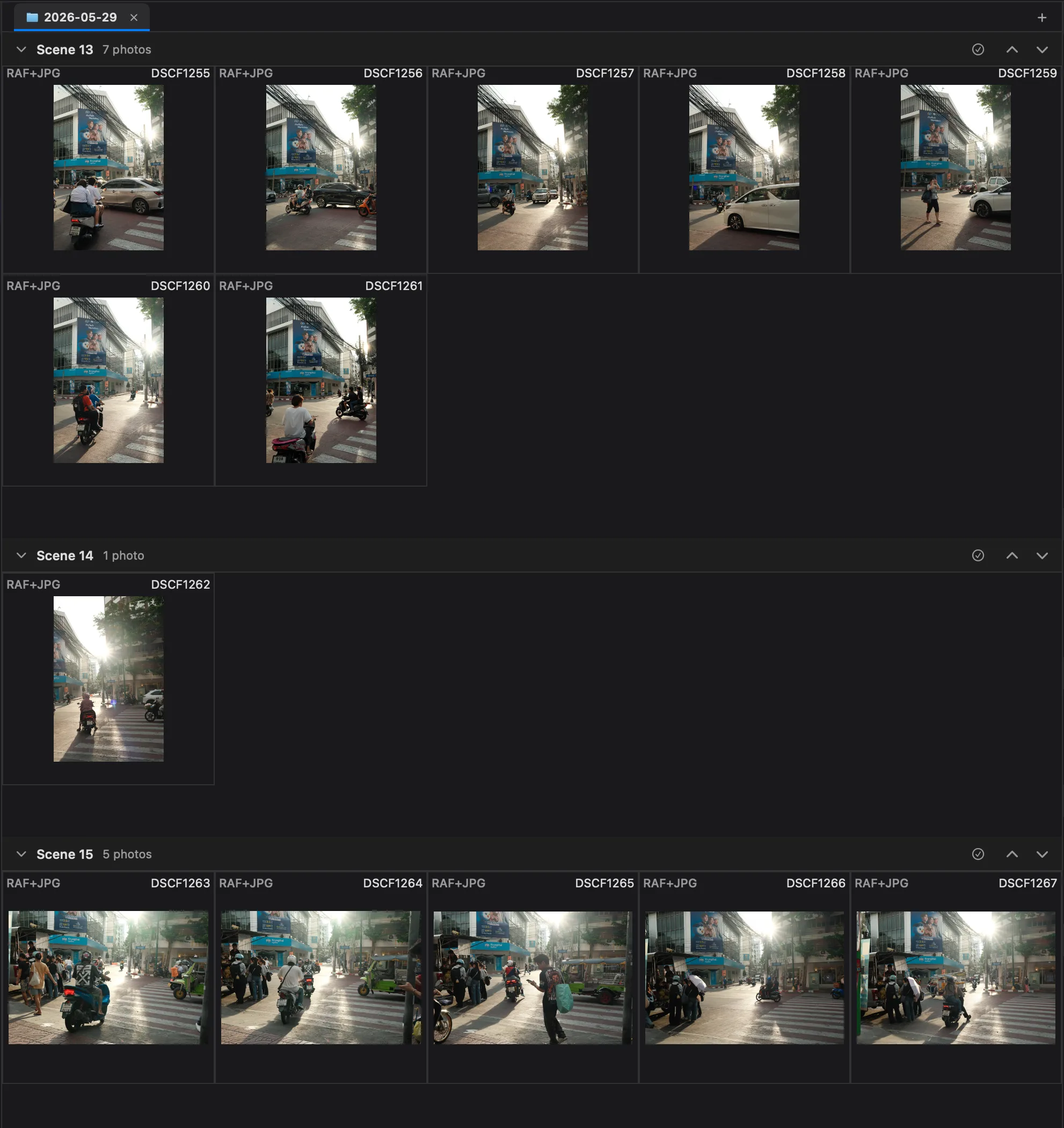 Grouping by similar scenes in PhotoCuller